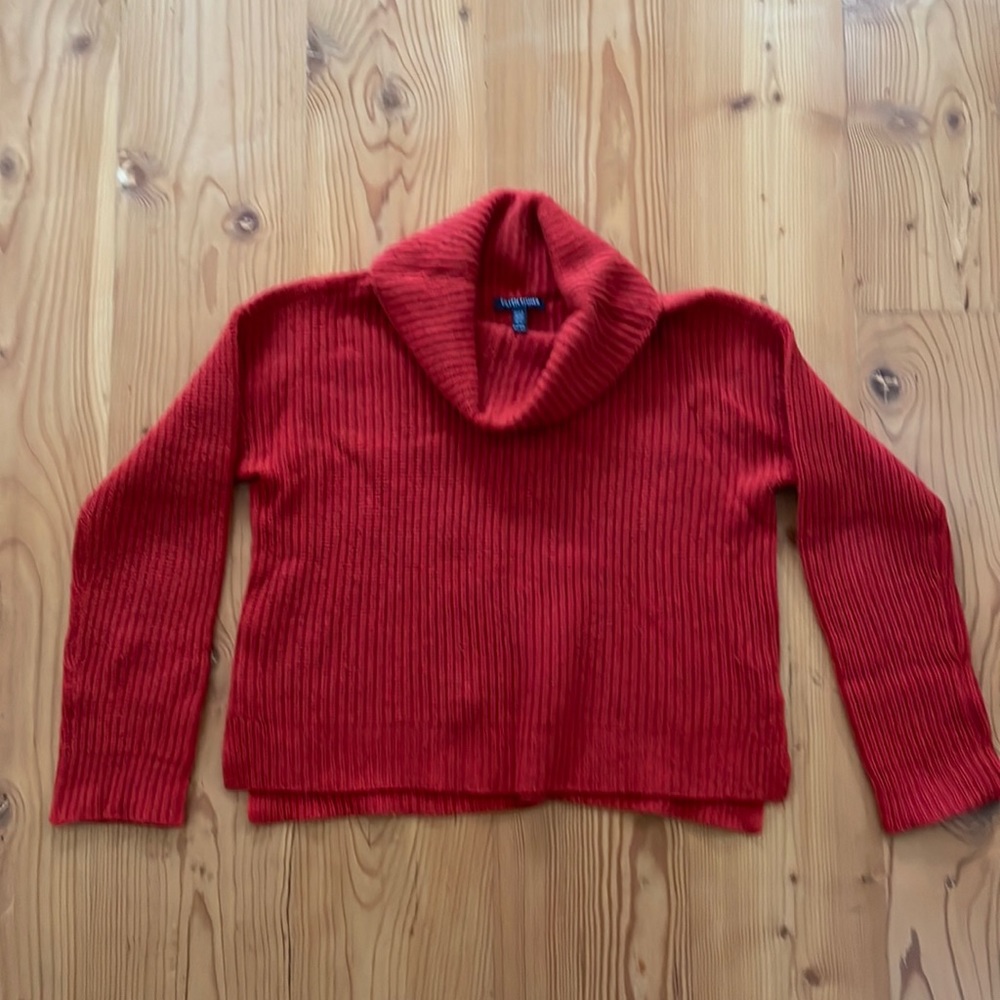 Eileen Fisher boxy cowl neck sweater